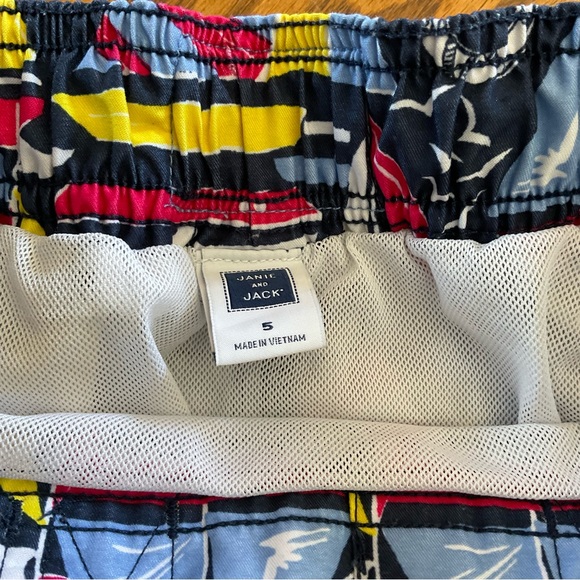 Janie & Jack Nautical Sailing Swim Trunks, Little Boys Sz 5 - Picture 6 of 6